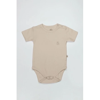 Mey İthalat®   Organik Natural Basic Style Yarım Kol Body BS17103 Bej