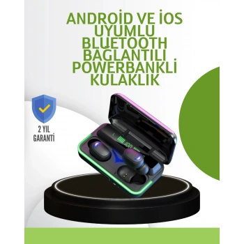 Mey İthalat® Oyun Modlu E10 Bluetooth Kulaklık Powerbank ve LED Ekranlı