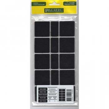 Mey İthalat® Pacific 6040 BL Yapışkanlı Keçe  40 mm X 40 mm Siyah