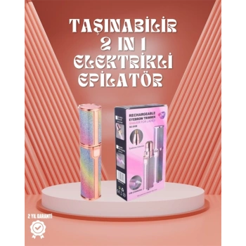 Mey İthalat® Paslanmaz Çelik Bıçaklı USB Epilatör – Kaş, Üst Dudak ve Çene Tüy Temizleyici