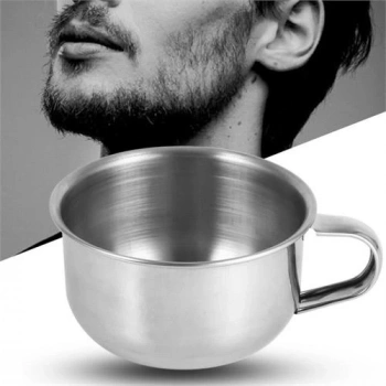 Mey İthalat® Paslanmaz Çelik Tıraş Tası Sabun Köpürtme Kasesi