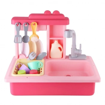 Mey İthalat® Pilli İnteraktif Lavabo Seti Pembe