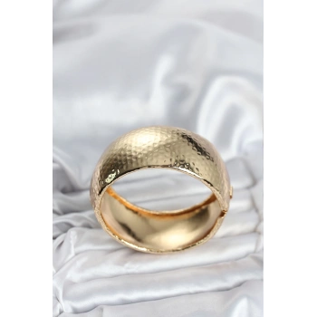 Mey İthalat® Pirinç Gold Renk Bombeli Vintage Kadın Bileklik
