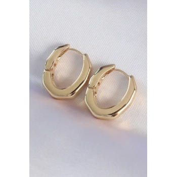 Mey İthalat® Pirinç Gold Renk Kalın Kemik Model Küpe
