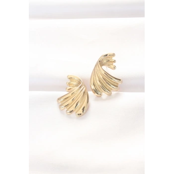 Mey İthalat® Pirinç Gold Renk Küpe