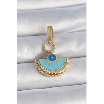 Mey İthalat® Pirinç Gold Renk Nazar Boncuklu Ajda Charm