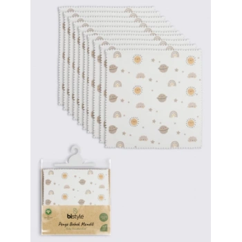 Mey İthalat®   Planet 20x20 10Lu Penye Mendil 90164 Ekru