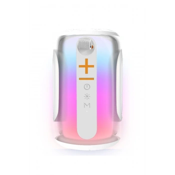 Mey İthalat®  Pluse 8 RGB Kablosuz Hoparlör - Beyaz