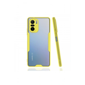 Mey İthalat®   Poco F3 Kılıf Platin Silikon - Sarı