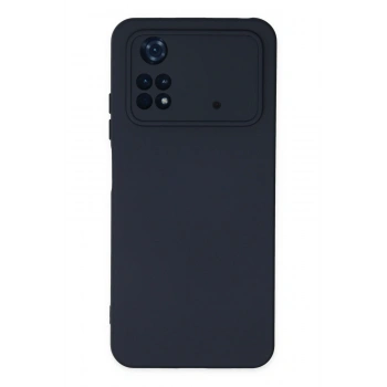 Mey İthalat®   Poco M4 Pro 4G Kılıf Nano içi Kadife Silikon - Lacivert