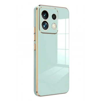 Mey İthalat®   Poco M6 Pro 4G Kılıf Volet Silikon - Açık Yeşil