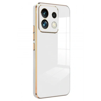 Mey İthalat®   Poco M6 Pro 4G Kılıf Volet Silikon - Beyaz