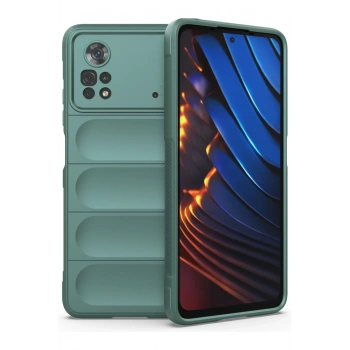 Mey İthalat®   Poco X4 Pro 5G Kılıf Optimum Silikon - Koyu Yeşil