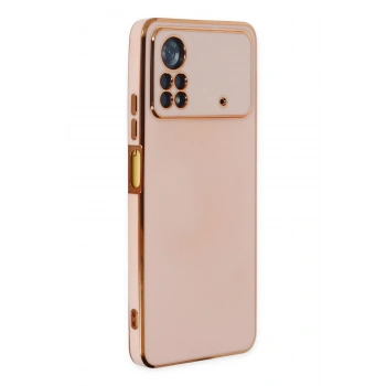 Mey İthalat®   Poco X4 Pro 5G Kılıf Volet Silikon - Pembe