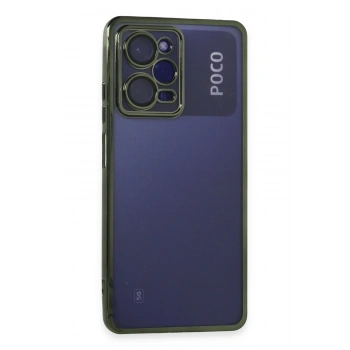 Mey İthalat® Poco X5 Pro 5G Kılıf Lensli Silikon - Yeşil