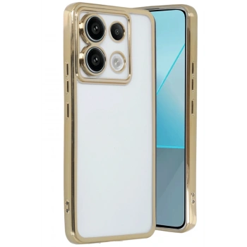 Mey İthalat®   Poco X6 Kılıf  Lensli Silikon - Gold
