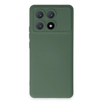 Mey İthalat®   Poco X6 Pro Kılıf Nano içi Kadife Silikon - Koyu Yeşil