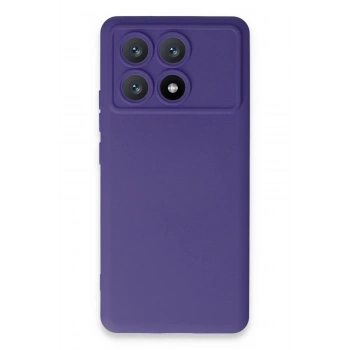 Mey İthalat®   Poco X6 Pro Kılıf Nano içi Kadife Silikon - Mor