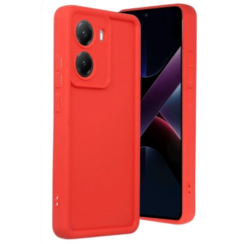 Mey İthalat®   Poco X7 Pro Viera Silikon - Kırmızı