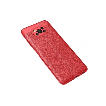 Mey İthalat®   Pocophone X3 Kılıf Auto Focus Kapak - Kırmızı