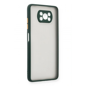 Mey İthalat® Pocophone X3 Kılıf Montreal Silikon Kapak - Yeşil