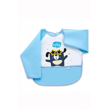 Mey İthalat®  Poli Muşamba Kollu Mama Önlüğü 034 Mavi