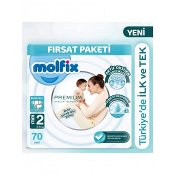 Mey İthalat®   Premium Bebek Bezi Fırsat Paketi 2 Beden 3-6 Kg 70 Adet