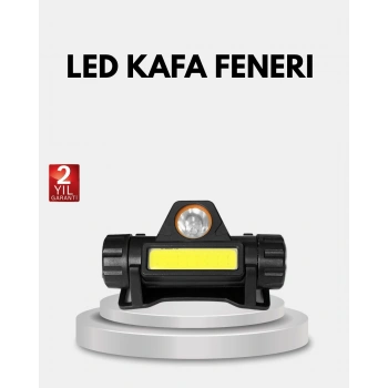 Mey İthalat® Profesyonel Şarjlı LED Kafa Lambası – Uzun Mesafe + Ortam Aydınlatması