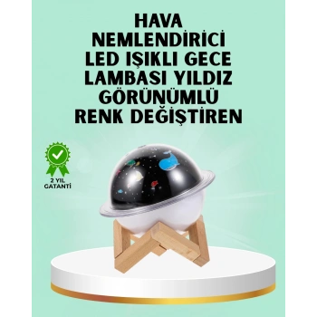 Mey İthalat® Projektör ışığı bulunan USB bağlantılı mini aromaterapi destekli hava nemlendirici