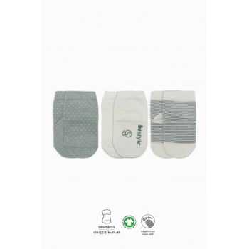 Mey İthalat®  Puanlı Kaymaz Penye Soket Çorap 3Lü BS10108 Nil (ADET FİYATIDIR)