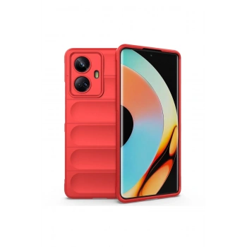 Mey İthalat®  Realme 10 Pro 5G Kılıf Optimum Silikon - Kırmızı