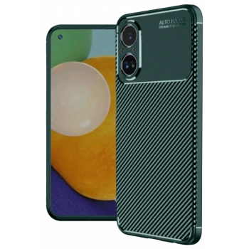 Mey İthalat®  Realme 12 Lite Kılıf Auto Focus Karbon Kapak - Koyu Yeşil