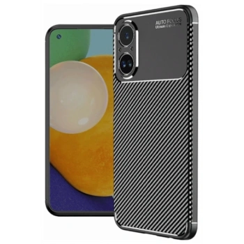 Mey İthalat®  Realme 12 Lite Kılıf Auto Focus Karbon Kapak - Siyah