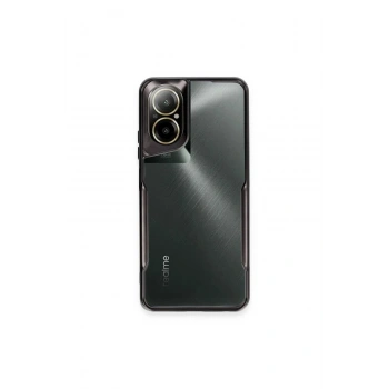 Mey İthalat®  Realme 12 Lite Kılıf Boyi Silikon Kapak - Siyah