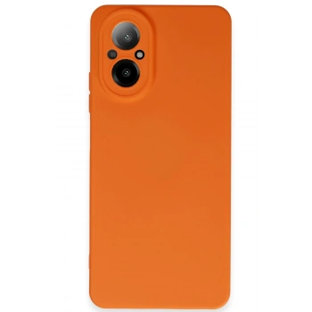 Mey İthalat®  Realme 12 Lite Kılıf Nano içi Kadife Silikon - Turuncu