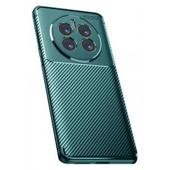Mey İthalat®  Realme 12 Pro Plus Kılıf Auto Focus Karbon Kapak - Koyu Yeşil