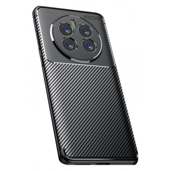 Mey İthalat®  Realme 12 Pro Plus Kılıf Auto Focus Karbon Kapak - Siyah