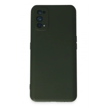 Mey İthalat®  Realme 7 Pro Kılıf Nano içi Kadife Silikon - Koyu Yeşil