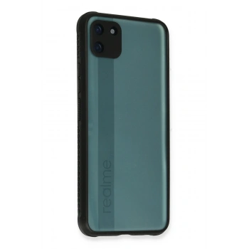 Mey İthalat®  Realme C11 Kılıf Miami Şeffaf Silikon - Siyah