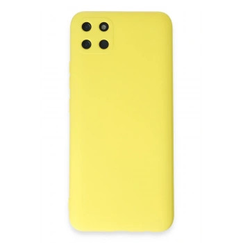 Mey İthalat®  Realme C11 Kılıf Nano içi Kadife Silikon - Sarı