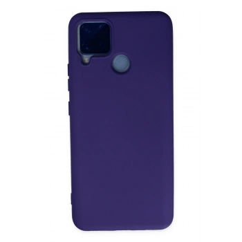 Mey İthalat®  Realme C15 Kılıf Nano içi Kadife Silikon - Mor