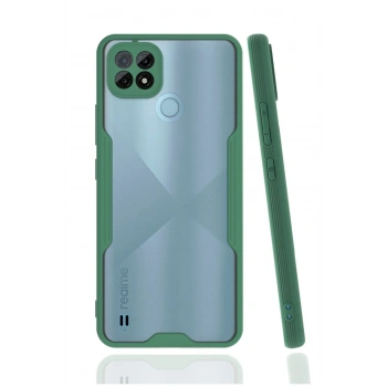 Mey İthalat®  Realme C21 Kılıf Platin Silikon - Yeşil