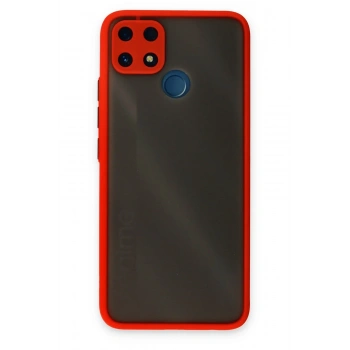 Mey İthalat®  Realme C25 Kılıf Montreal Silikon Kapak - Kırmızı