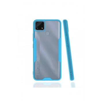 Mey İthalat®  Realme C25 Kılıf Platin Silikon - Mavi