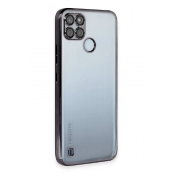 Mey İthalat®  Realme C25Y Kılıf  Lensli Silikon - Siyah