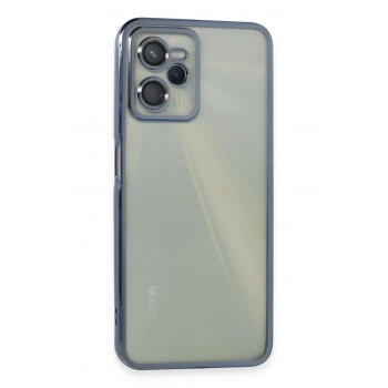 Mey İthalat®  Realme C35 Kılıf  Lensli Silikon - Açık Mavi