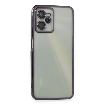 Mey İthalat®  Realme C35 Kılıf  Lensli Silikon - Mor