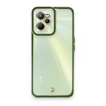 Mey İthalat® Realme C35 Kılıf Liva Lens Silikon - Yeşil