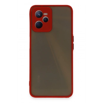Mey İthalat®  Realme C35 Kılıf Montreal Silikon Kapak - Kırmızı