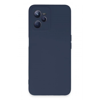 Mey İthalat®  Realme C35 Kılıf Nano içi Kadife Silikon - Lacivert